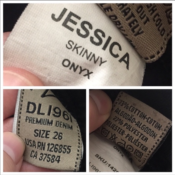 DL1961 Jessica Skinny Jeans in Black Onyx 26 - Picture 8 of 8